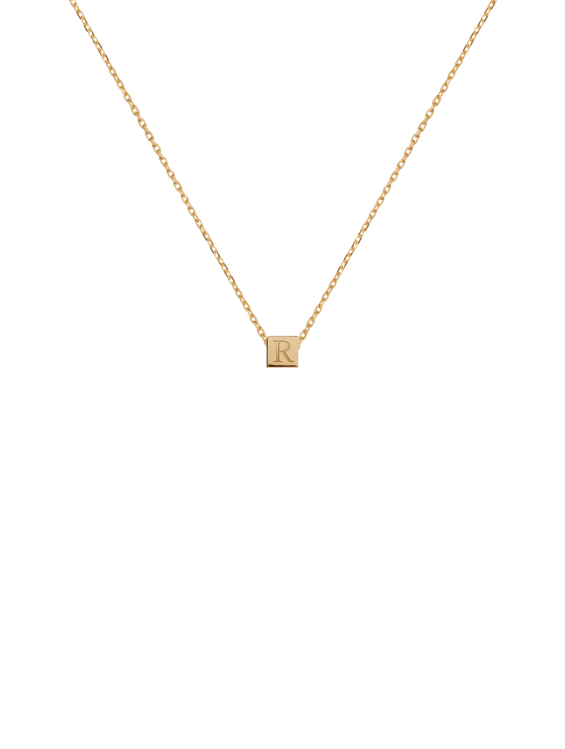 Cubic Letter Necklace