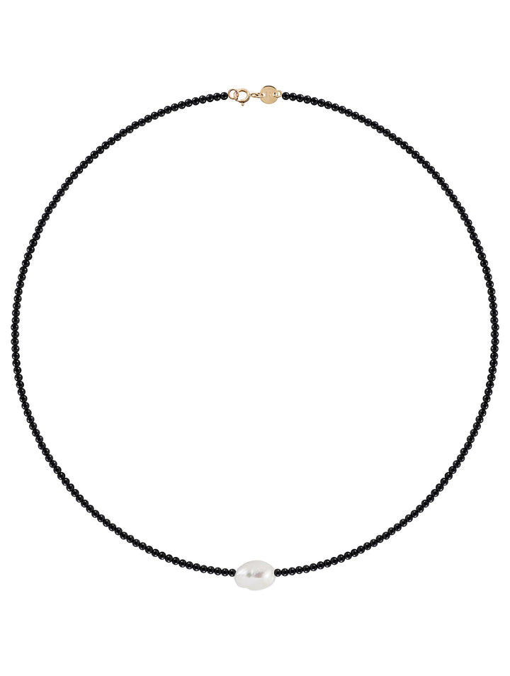 Onyx and Pearl Necklace