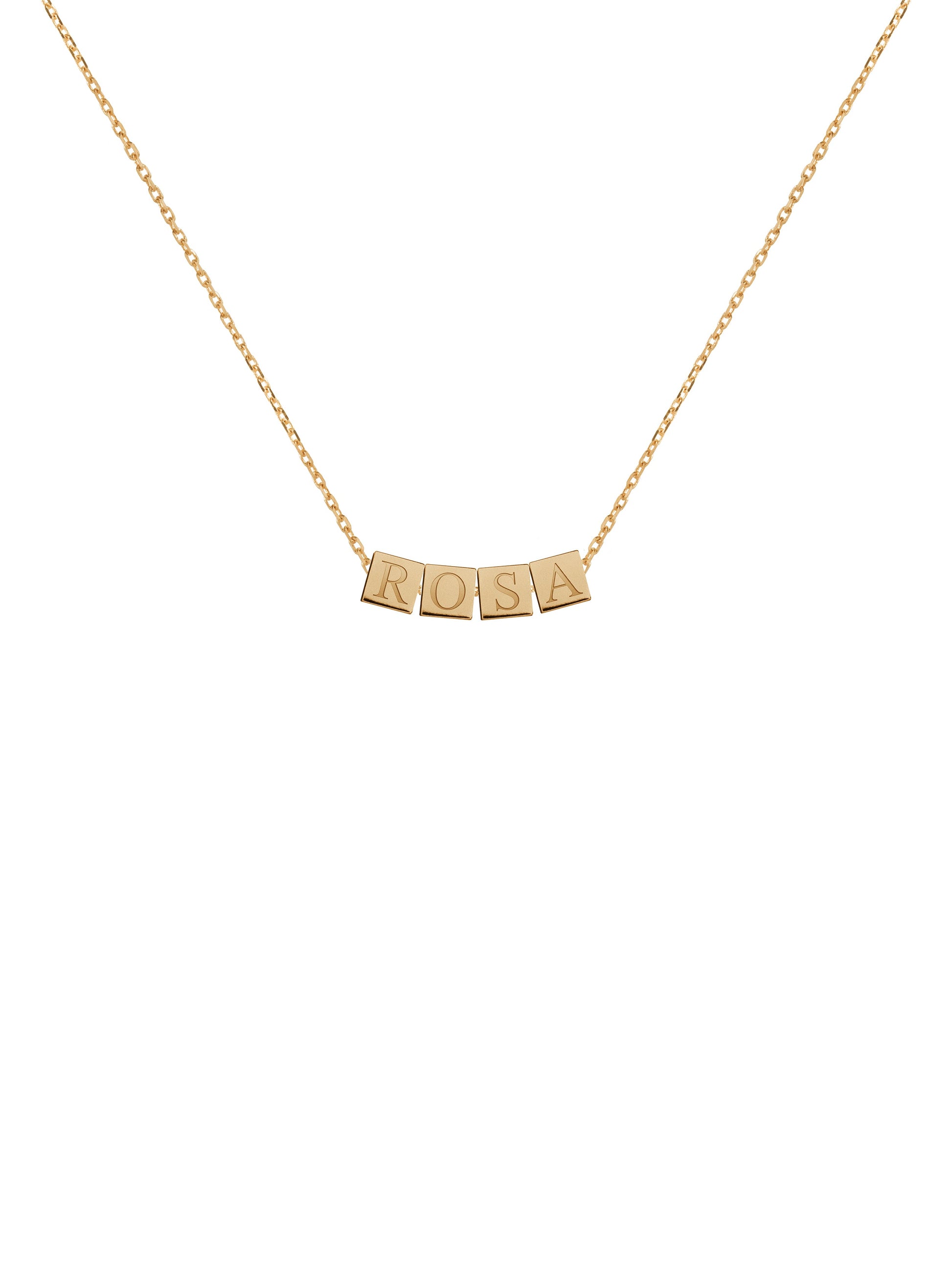 Cubic Letter Necklace